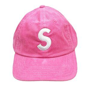 Supreme SS21 Fine Wale Corduroy S Logo 6-Panel Cap Pink